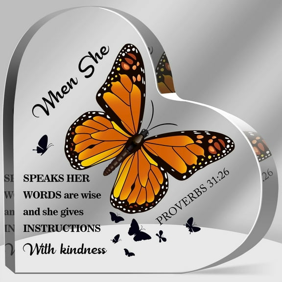 Christian Gifts for Women Faith Inspirational Religious Gifts with Bible Verse Spiritual Encouragement Gifts Acrylic Hearts Plaques Gifts for Mom Friend Sister