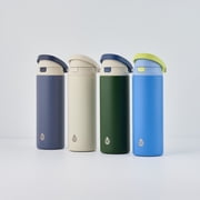 TAL 24oz Stainless Steel 2-in-1 Straw and Chug Water Bottle with Push Lid, Army