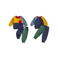 thumbnail image 2 of Loicainy Baby Toddler Girl Contrast Color Fall Outfits 6 12 18 24 Months 2T 3T Long Sleeve Pullover T shirt Elastic Pants Clothes Set, 2 of 9