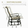 thumbnail image 4 of Patio Glider Chair In Tan. Smooth Rocker, Lightweight. 28-inch And Neck Comfort. Breathable Mesh, Water . Heavy-duty, Supports Up To 352 Lbs. Outdoor For Patio, Rocking Feature. Lightweight & Heavy, 4 of 6