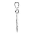 thumbnail image 2 of 14k White Gold 14KW Solid Polished Script Filigree Letter A Initial Pendant Charm, 2 of 3