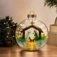 thumbnail image 3 of MYUNNIL Glowing Christmas Ornament Ball, 3.14" Mini Shatterproof Light-Up Angel Clear Globe Pendant with Warm LED Light for Xmas Tree Home Party Decor, 3 of 5