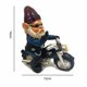 thumbnail image 2 of Estatua enana, equipo de motocicleta, escultura de gnomo de jardín, decoración divertida de estatua de gnomo de jardín MFZFUKR CPB-US-DYP225-1, 2 of 5