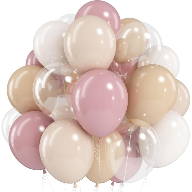 Pink and Green Balloons Retro Sage Green Pink Metallic Gold Confetti Balloons Olive Green Gold Pink Beige Latex Balloon for Easter Jungle Safari Christmas Woodland Birthday Party Decorations