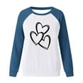 thumbnail image 3 of Cameland Hauts pour Femmes Mode Automne Manches Longues Sweatshirts Imprimé Cœur Col Rond Pull Décontracté Blouses, 3 of 3