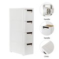 thumbnail image 3 of SalonMore 4-Tire Storage Cabinet with Wheels, Rolling Dresser Cart with 4 Drawers Organizer for Bathroom Bedroom, Plastic White, 3 of 6