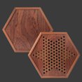 thumbnail image 4 of Wooden Chinese Checkers Set with Storage Drawer Children Adults Chess Board Game, 4 of 7