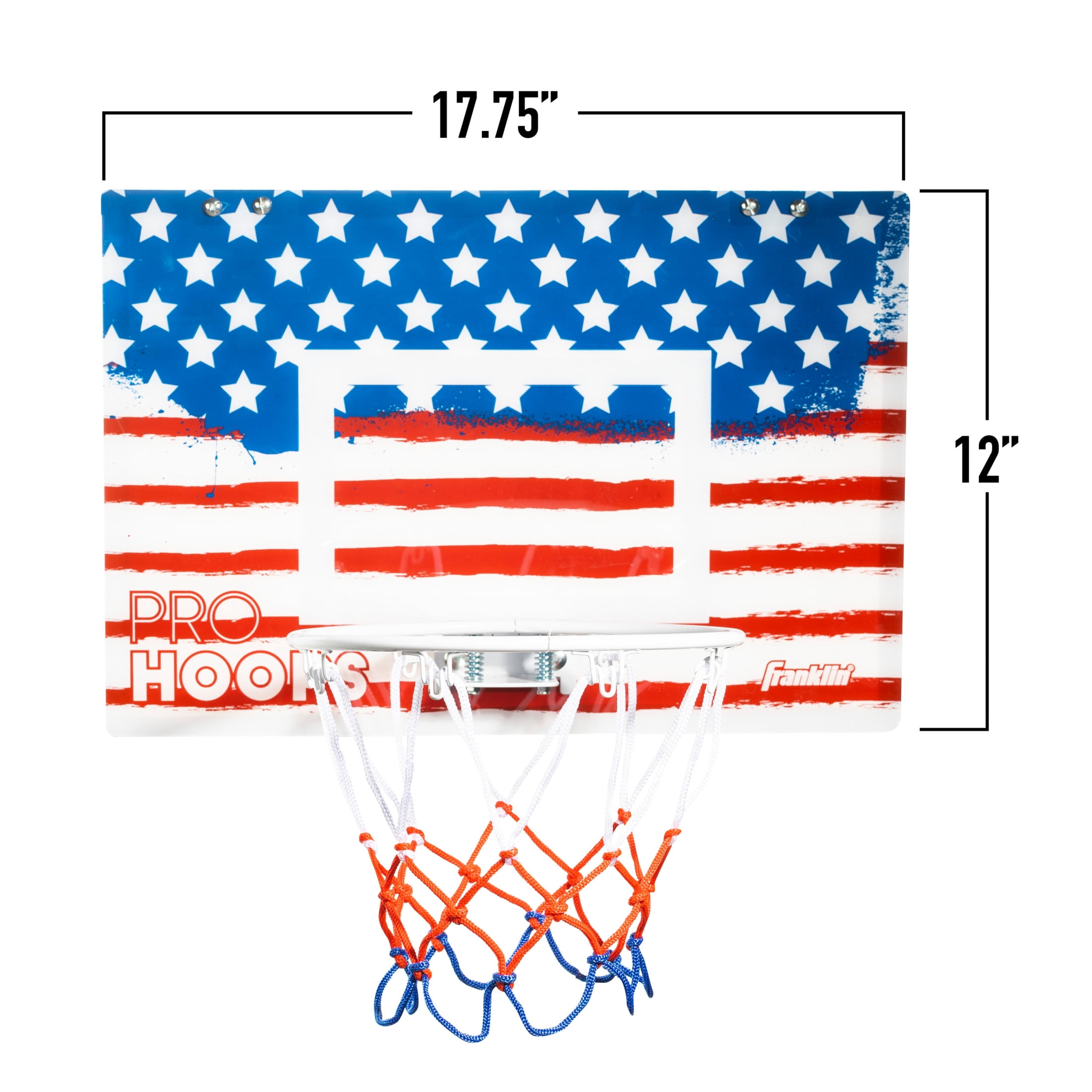 Franklin Sports Over The Door Mini Basketball Hoop - Slam Dunk Approved Steel Rim Indoor Hoop - Shatterproof Backboard - No Tools Setup for Bedroom + Office - Includes Ball + Pump - USA