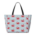 thumbnail image 2 of Easygdp Cute Red Crabs With Nautical Bolsa de Viaje de Playa de Gran Capacidad, Bolsa Tote Perfecta para la Playa, Escapadas de Fin de Semana y Viajes, 2 of 7