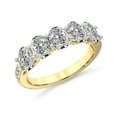 thumbnail image 2 of IGI Certified Oval Shape Lab Grown Diamond Anniversary Band Ring For Women | 5 Stone 1 CT TW 14K Yellow Gold | FG-VS Quality Eliana Friendly Diamonds Band Ring, 2 of 5