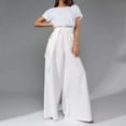 thumbnail image 2 of HXWCHs Stylish Women's Fashion Jumpsuit with Sequins Detail for Casual and Comfortable Short Sleeve Wear White XXXL, 2 of 3