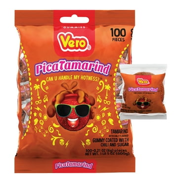 Dulces Vero PicaTamarind Sweet and Spicy Chewy Candy, 21 oz, 100 Count Bag
