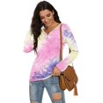 thumbnail image 3 of T-shirt Henley à Manches Courtes/longues pour Femmes, Décontracté, Basique, 3 of 3