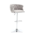 thumbnail image 3 of Swivel Bar Stools Set of 2, Counter Height Bar Stools with Back and Footrest, Bar Stools for kitchen island in Boucle, Adjustable Kitchen Counter Bar Chairs Barstool for Home Bar, Dining Room, Grey, 3 of 9