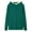 Dark Green, variant on Female Long Sleeve Hoodie Women's Solid Color Winter Warm Lamb Wool Blend Round Neck Long Sleeve Pullover Hoodie with Drawstring for Casual Comfort M