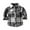 Black, variant on HUANBAI Toddler Boys Girls Shirt Coat Jacket Plaid Long Sleeve Kids Lapel Button Tops Outwear 18-24 Months