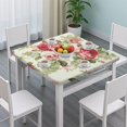 thumbnail image 3 of Wrinkle-Free Square Tablecloth with Floral Design, Elastic Fit and Waterproof Polyester for Kitchen, 34x34 Inch, 3 of 6