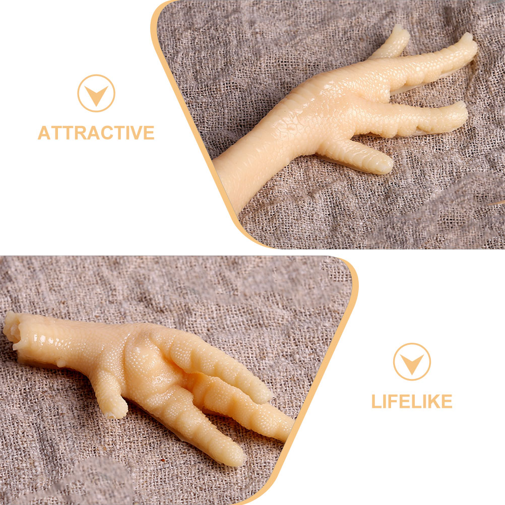 2 Pcs Imitation Chicken Feet Chicken Thigh Chicken Legs Simulated Food Table Decoration Fake Chicken Feet Child