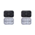thumbnail image 1 of 2PC Baby Popsicle Molds Silicone Ice Cube Moulds Set Sphere Giant Ice Maker With Lid Easy To Release Large Football/Basketball/Rugby Ice Cube Trays For Whiskey Cocktails Baby Food Black, 1 of 9
