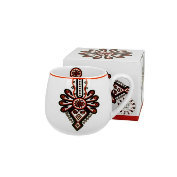 Polish Folk Art Porcelain Barrel Mug, 430ml - Goral Parzenica