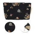 thumbnail image 4 of Unique Bargains 1 Pc Vintage Floral Makeup Bag Polyester Black Medium, 4 of 5