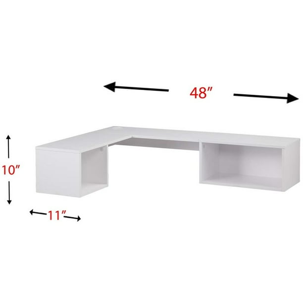 Scranton Co Wall Mount Corner Floating Desk in White Walmart