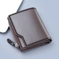 thumbnail image 2 of Wallet for Men MultiFunctional Leather Trifold Wallet Credit Card Holder with Zipper Coin Pocket, 2 of 3