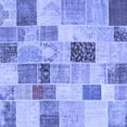 thumbnail image 1 of Ahgly Company Machine Washable Indoor Square Patchwork Blue Transitional Area Rugs, 8' Square, 1 of 4