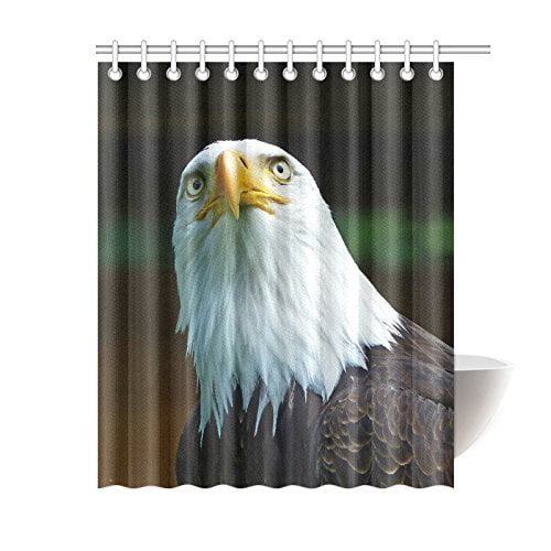 Bathroom Shower Curtain 60x72 Inch, Bald Eagle Shower Curtain
