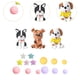 thumbnail image 5 of Decoraciones de pastel de pastel de perros Decoraciones de pastel amarillo Pink Balls Puppy Cupcake Toppers Figuras de arcilla para graduación, 5 of 7