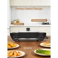 thumbnail image 2 of FOHERE 16" Non-Stick Electric Skillet with Temperature Control, Glass Lid, Rapid Heat up, 1500W, Black, 2 of 7
