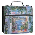 thumbnail image 5 of FORMRS Zipper Binder with Shoulder Strap 2-inch Ring 500 Sheet Capacity File Bag, Blue Floral Window, 5 of 5