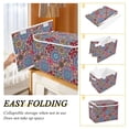 thumbnail image 2 of Yayeee Collapsible Storage Bin with Lid Fabric Closet Decorative Basket with Handles, Colorful Mandala Pattern, 2 of 7