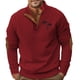 thumbnail image 5 of Blusa y camisa de manga larga con cuello alto para hombre, estilo casual, con estampado de palmeras color cacao, deportiva, con cuello alto, botones y patchwork, de poliéster., 5 of 8