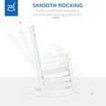 thumbnail image 3 of Outsunny Traditional Wooden High-Back Rocking Chair for Porch, Indoor/Outdoor, White, 3 of 9