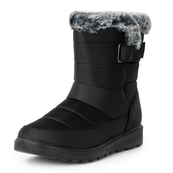 Alpine Swiss Lexie Women’s Snow Boots | Waterproof Faux Fur Lined | Warm Cozy Winter Booties | Anti-Slip Sole | Stylish Outdoor Shoes