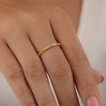 thumbnail image 5 of SOLITAIRE JEWELRY 0.09 Ct Round Brilliant Cut Moissanite Diamond Twisted Engagement Ring 10K Yellow Gold Ring Size 4, 5 of 5
