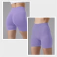 thumbnail image 4 of Gibobby Shorts Yoga Pantalones de yoga de cadera de melocotón para mujer Fitness Elástico Transpirable Levantamiento de cadera Deportes casuales Pantalones de fitness para cor(Morado, XL), 4 of 5