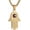 Gold&Brown Eye, variant on Stainless Steel Hands of Fatima Necklace Solomon Hexagram Talisman Necklace with Blue Evil Eye