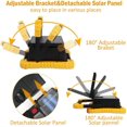 thumbnail image 4 of Foco LED recargable, focos LED de 30 W con panel solar, luz de trabajo portátil, luces de seguridad de emergencia, foco impermeable para reparación de automóviles, pesca, camping Zhivalor BST3057151, 4 of 5