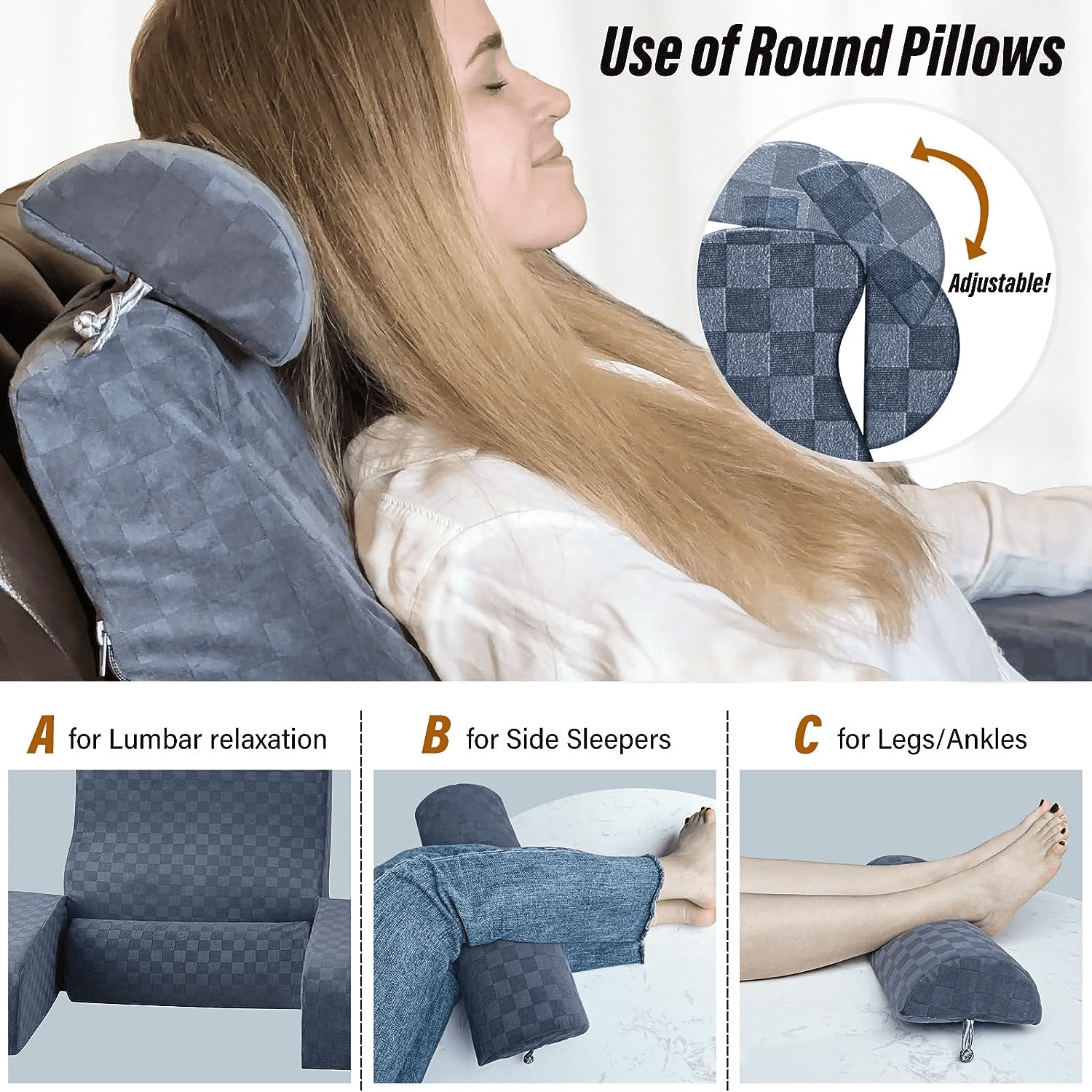 All Season With Round Pillow For Home Office Sofa Bedside Waist Back –  dudesky