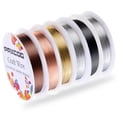 thumbnail image 1 of Alambre para joyería PAXCOO 24 gauge de cobre, 6 colores, 10 m, 1 of 7