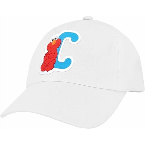 Sesame Street Elmo & Abby Kids Toddler Cap with Initial, Toddler Boys Hat, Youth Girl Baseball Cap, Cute Toddler Baseball Cap