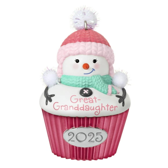 Adorno navideño Hallmark Keepsake 2025 con forma de bisnieta
