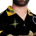 thumbnail image 5 of Crocodile Starry Sky Sunflower Men's Short Sleeve Hawaiian Beach Shirt Casual Printed Button Down Summer Unisex Casual Shirt, 5 of 6