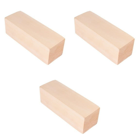 3 Pieces Basswood Large Whittling Carving Material Office