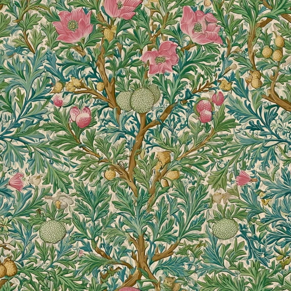 Boho Peel and Stick Wallpaper Floral Pomegranate Pink Blossoms Creamy Wall Mural 23.6in x 9.8ft Self Adhesive Removable Wall Paper Renter Friendly Wallpaper for Bedroom Kitchen Farm