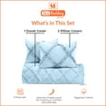 thumbnail image 4 of SGI Bedding Cal King Size Duvet Covers Egyptian Cotton 1000TC 3 Piece Set Light Blue Diamond Ruffle, 4 of 8