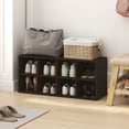 thumbnail image 2 of Furinno FANO 8-Cube Stackable Shoe Rack for Closet Entryway Black Dark Oak, 2 of 5