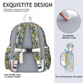 thumbnail image 5 of French Bulldog Sunflowers Floral Backpack for School,Cute School Bag,Schoolbag with Adjustable Shoulder Straps & Padded Back,13.4"x11"x4.7", 5 of 6